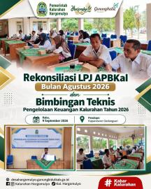 REKONSILIASI LPJ APBKAL BULAN AGUSTUS 2026 DAN BIMTEK PENGELOLAAN KEUANGAN KALURAHAN TAHUN 2026